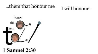 1 Samuel 2:30 Say it slow
