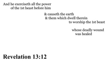 Revelation 13:12 You should see