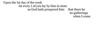 1 Corinthians 16:2 You should see