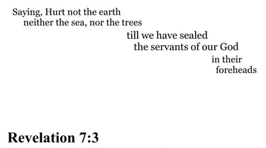 Revelation 7:3 You should see