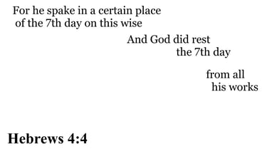 Hebrews 4:4 You should see