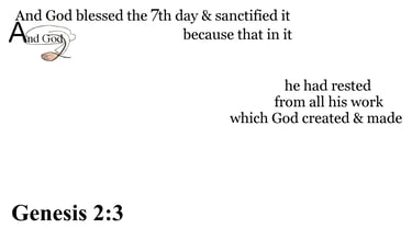 Genesis 2:3 Say it slow
