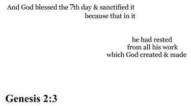 Genesis 2:3 You should see