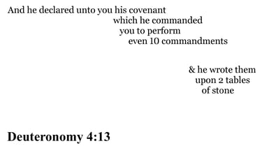 Deuteronomy 4:13 You should see