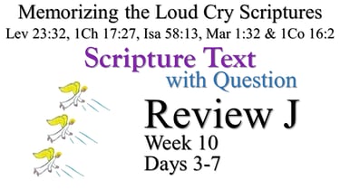 Review J (Days 3-7) with Q