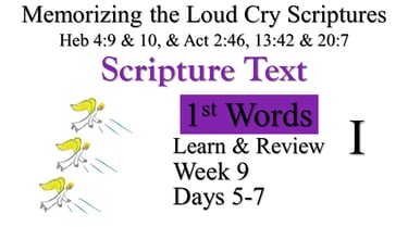 1st Words Learn & Review I (Days 5-7)