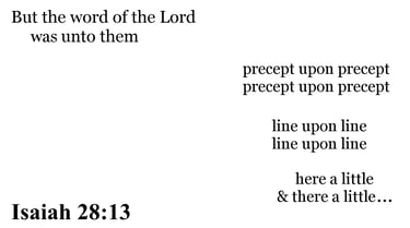 Isaiah 28:13 You should see