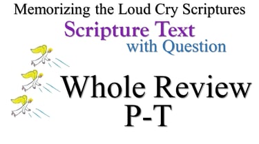 P-T Scripture Text Whole Review with Question