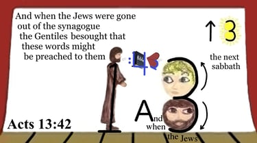 Acts 13:42 Say 3 times