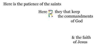Here is the patience of the saints: here are they that keep the commandments of God, & the faith of 