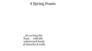 ...let us keep the feast... with the unleavened bread of sincerity & truth.