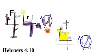 Hebrews 4:10 F