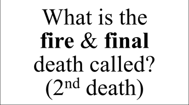 Revelation 20:14 & 15 Say question