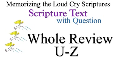 U-Z Scripture Text Whole Review with Question
