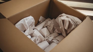 things packed in a storage box