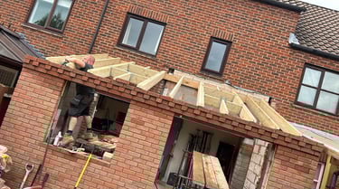 House extension project in Worcester adding a new kitchen-diner