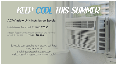 coupon for discounted ac unit installations.