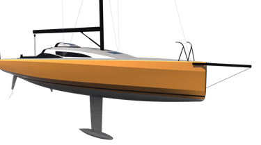 M36 Duo sail yacht design port exterior