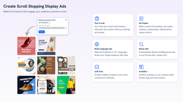 Image of create scroll stopping display Ads by Predis AI