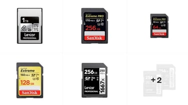 Camera and Audio Memory Cards 