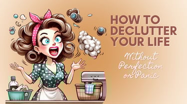 a woman with a hairdoodle and a kitchen counter top with a woman in