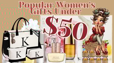 a woman's gift set up for a special occasion