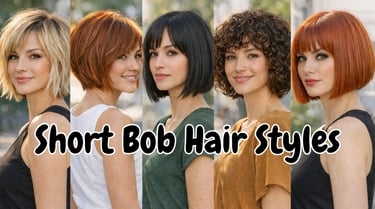 6 Women with Short Bob Hair Styles