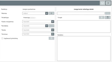 Power apps CRM naujas įrašas