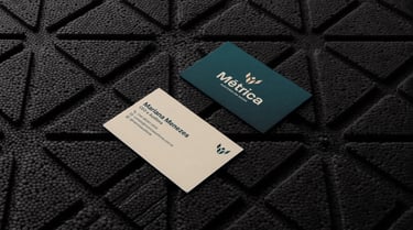a business card with a business card holder