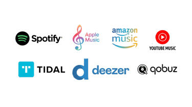 Logos des plateformes de streaming musical 