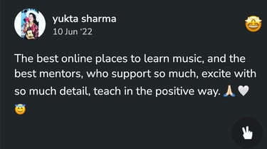 A student's review about our musciwale's online music class