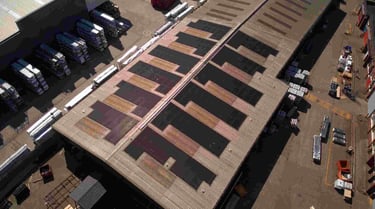 Solar panels on Willerby factory roof