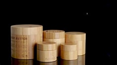 bamboo gift set against black background