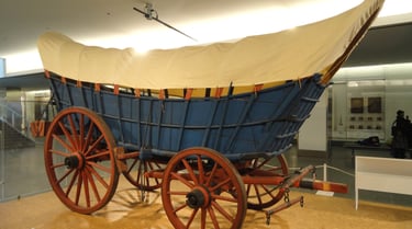 A Conestoga Wagon used by early settlers to cross the Allegheny Mountains