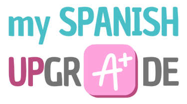 Spanish tutoring logo in Manchester reading My Spanish Upgrade