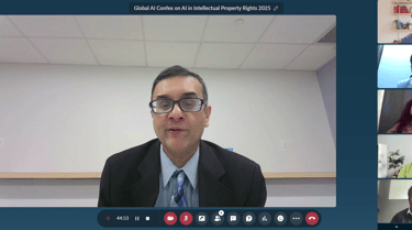 Jay Pattumundi sharing his expierence as guest speaker at Global AI Confex 2025 | AI in IPR