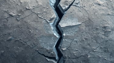 An image showing failure due to crack in a material.