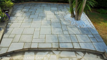 Replica antique grey stone multi size slabs patio project pack