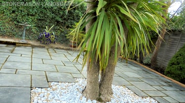 Replica antique grey stone multi size slabs patio project pack