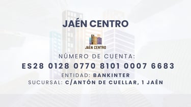 Jaen centro l Asociación de vecinos. Número de cuenta. banco. Jaén Centro. Centro Jaen