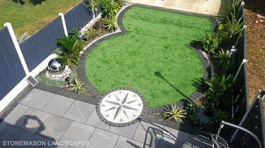 Exotic Modern Dynamic Designer Circle Lawn Tropical Small Garden
