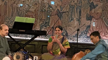 An image of artist explaining the song