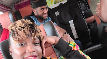 A group of Tourists in the Bus in Senegal