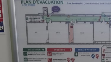 plan d'évacuation cadre clic-clac