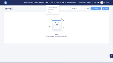 Liste des tunnels de vente