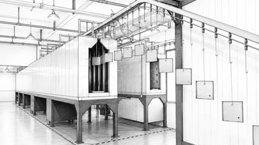 Línea de pintura electrostática en polvo para el acabado y protección anticorrosiva de gabinetes met