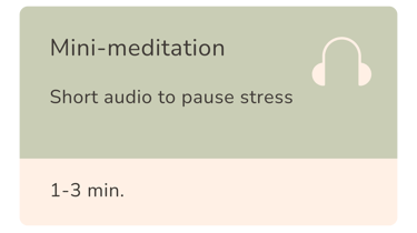 Mini Meditation for anxiety and stress