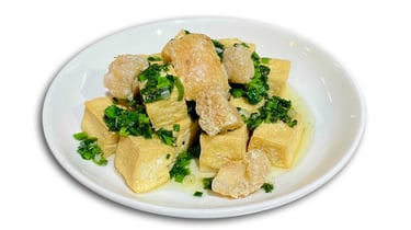 Đậu hũ tẩm hành tại nhà hàng Bếp Dì Toàn - Top 1 nhà hàng ngon quận Tân Bình