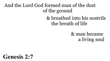 Genesis 2:7 You should see