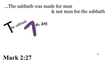 Mark 2:27 Say it slow